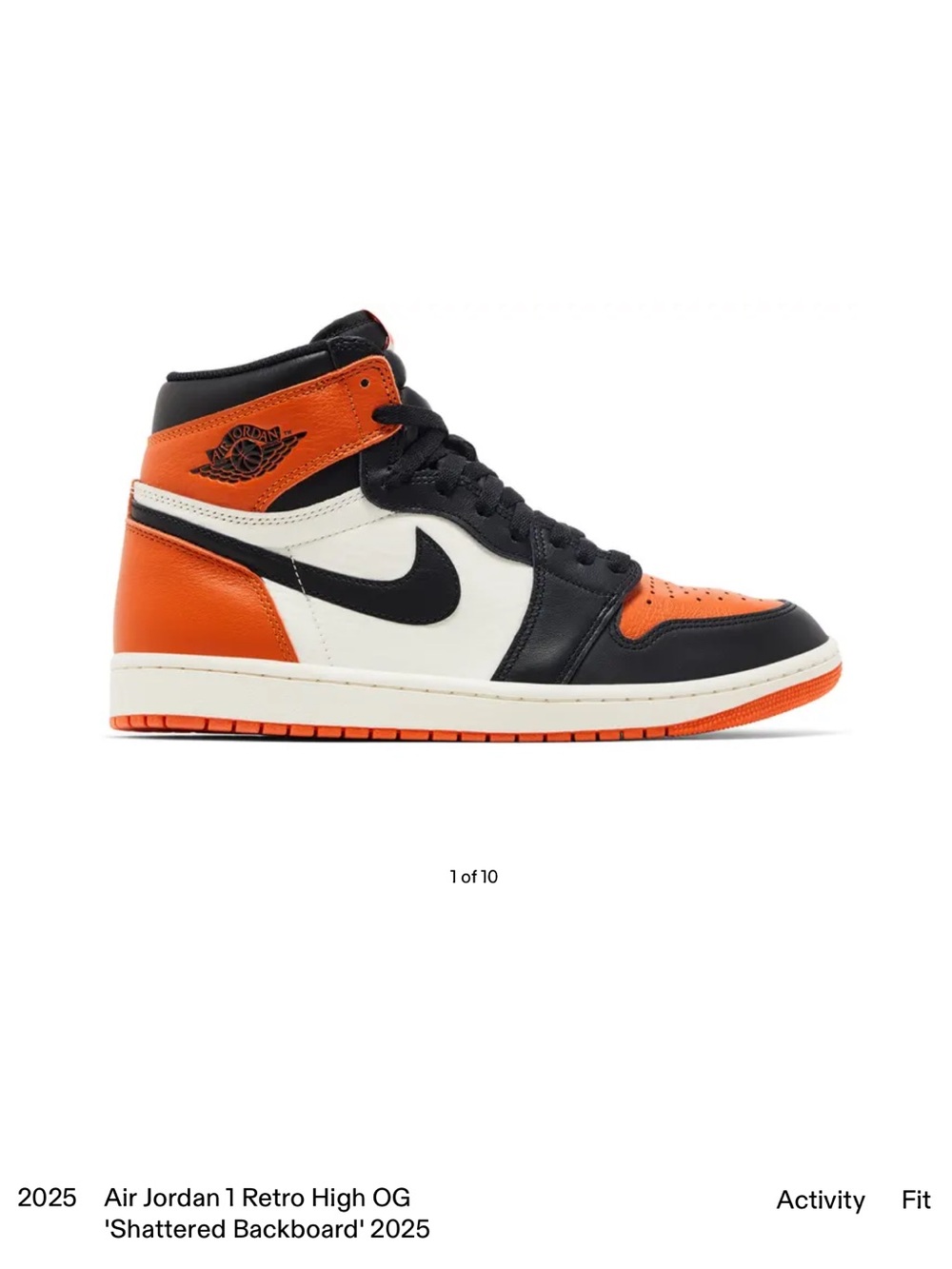 Nike Air Jordan 1 High OG - Shattered Backboard 2025 6.5Y